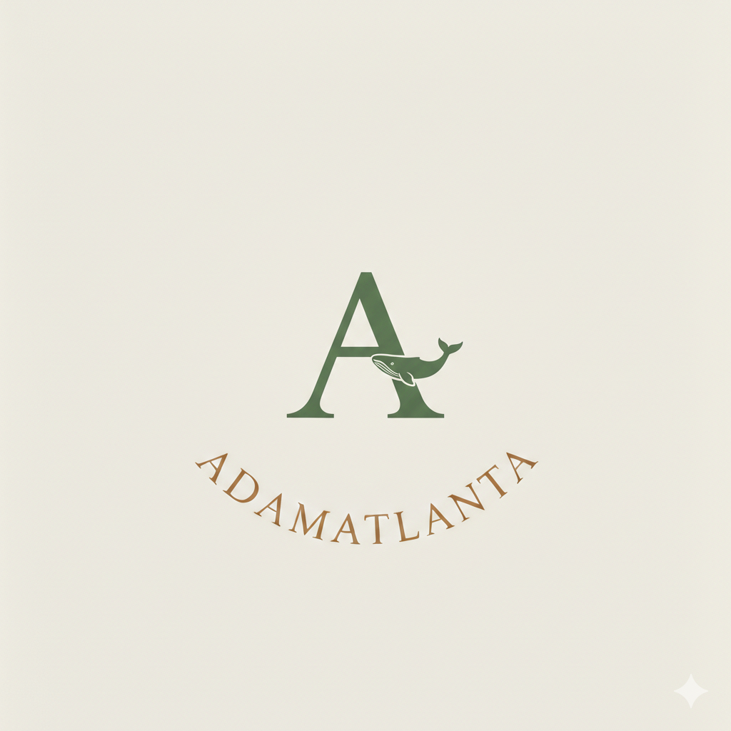 AdamAtlanta Logo - Letter A with whale